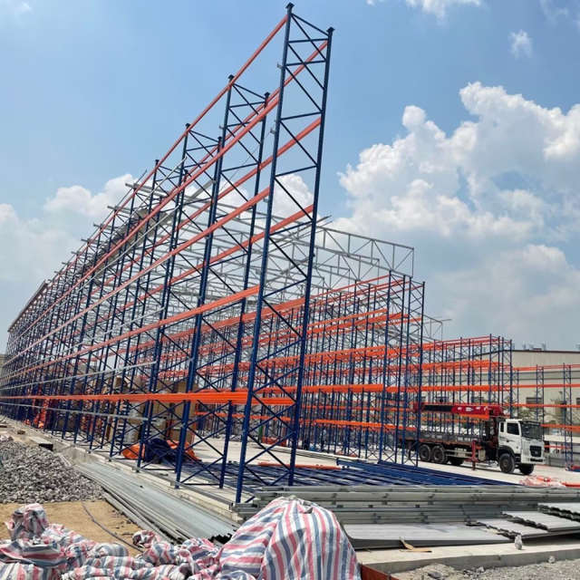 Non- Automated Rack Clad Warehouse Building Structure System
